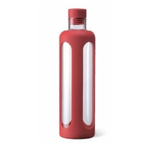 Butelka szklana szklana borosilikatowa o pojemności 500 ml z pojedynczą ścianą Z pokrywką z syfonu silikonowego